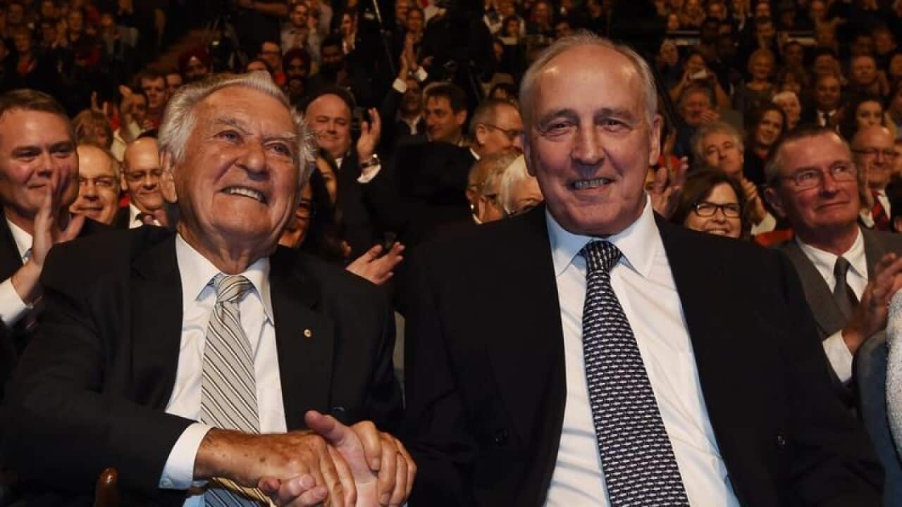 Bob Hawke and Paul Keating