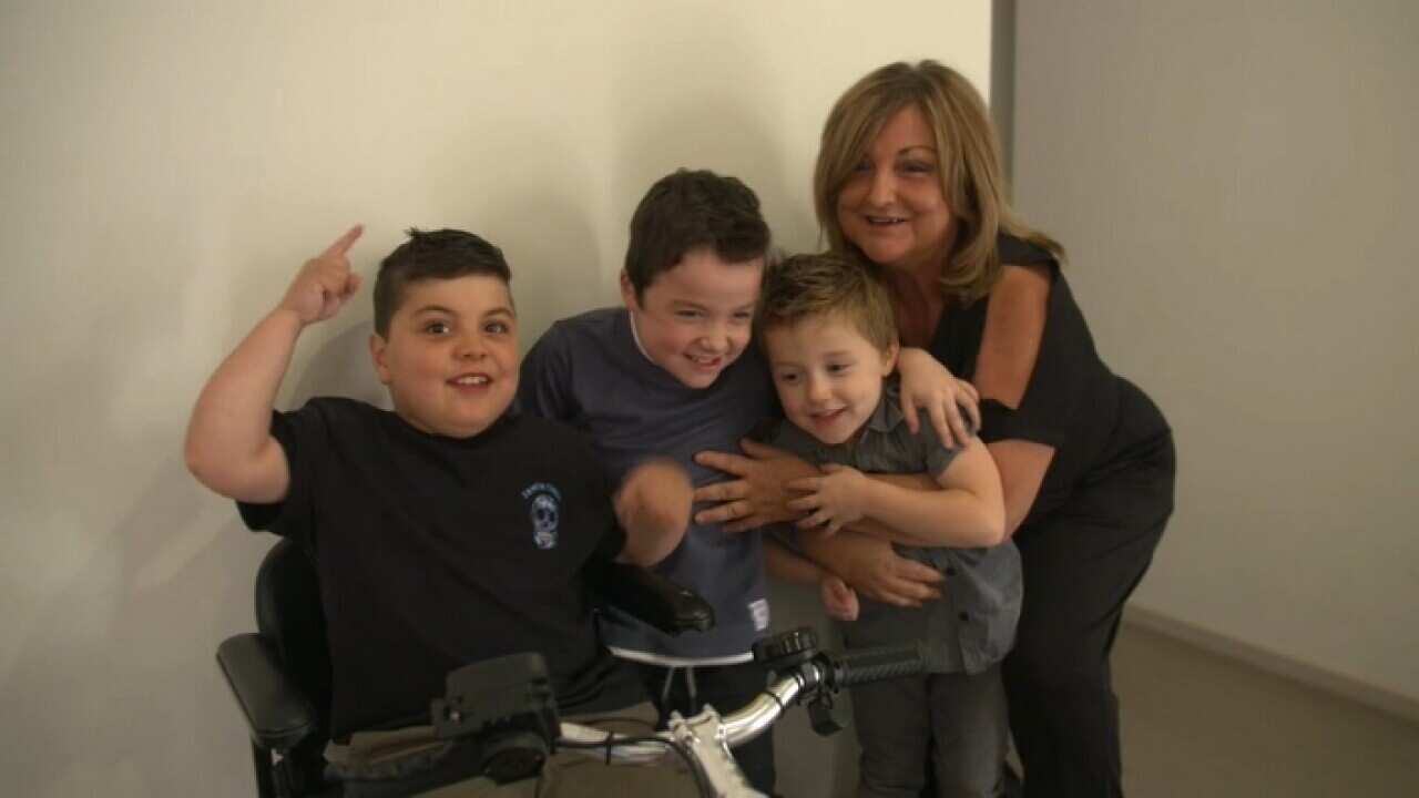 Sue Tantaro and her grandsons