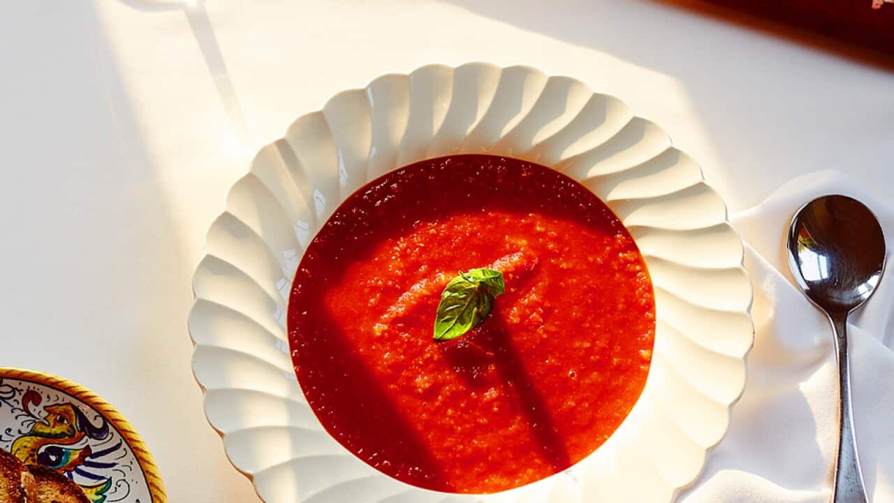 Tomato and bread soup (pancotto di pomodoro e pane)