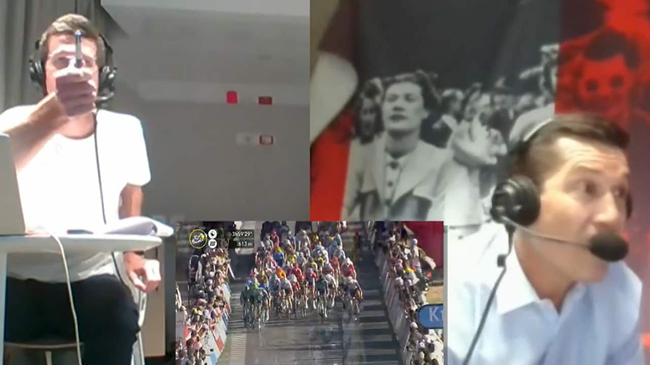 McEwen Keenan sprint commentary booth Tour de France