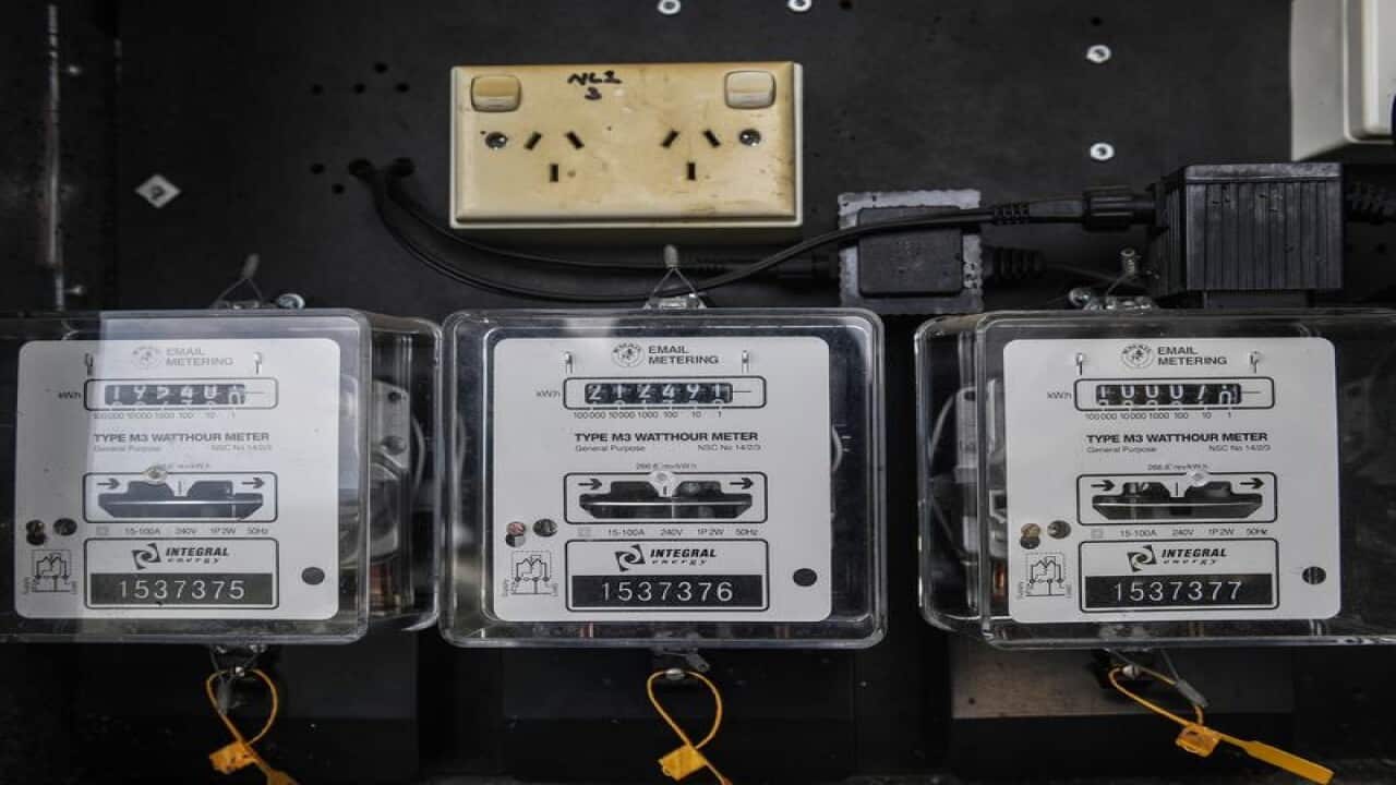 A domestic meter box.