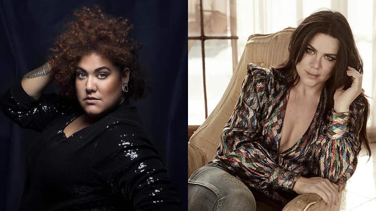 Singers Vanessa Amorosi and Casey Donovan will perform an original song for their chance to represent Australia at the Eurovision. (Supplied)