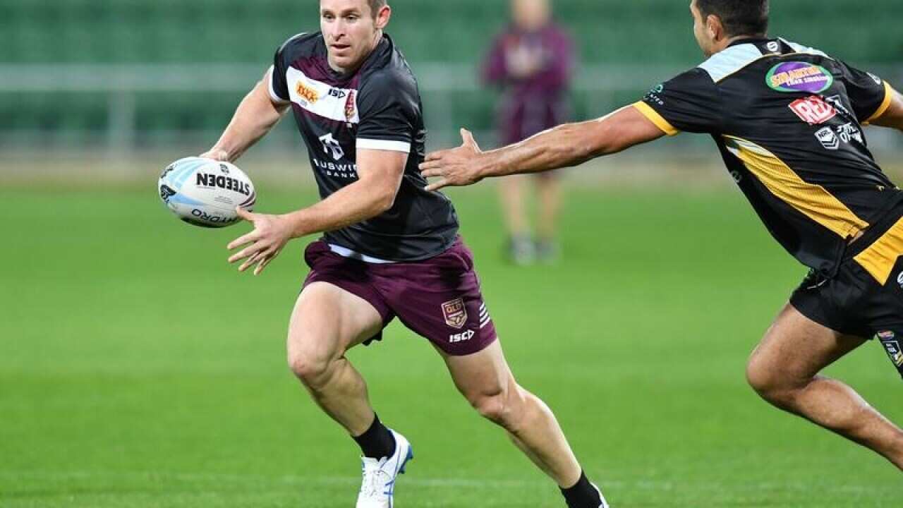 Michael Morgan (l) of Queensland.