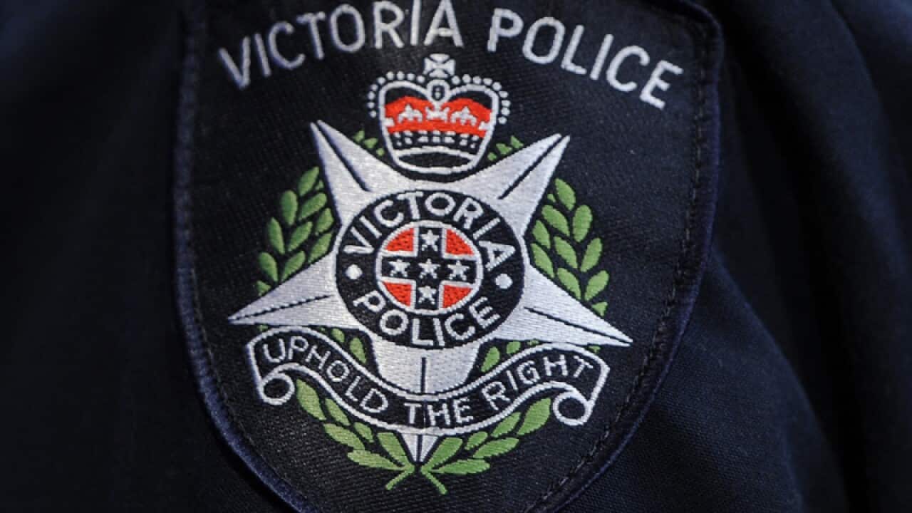 A Victoria police badge