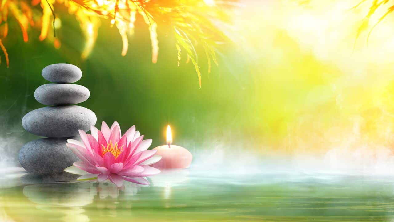 Spa - Relaxation With Massage Stones And Waterlily In Water