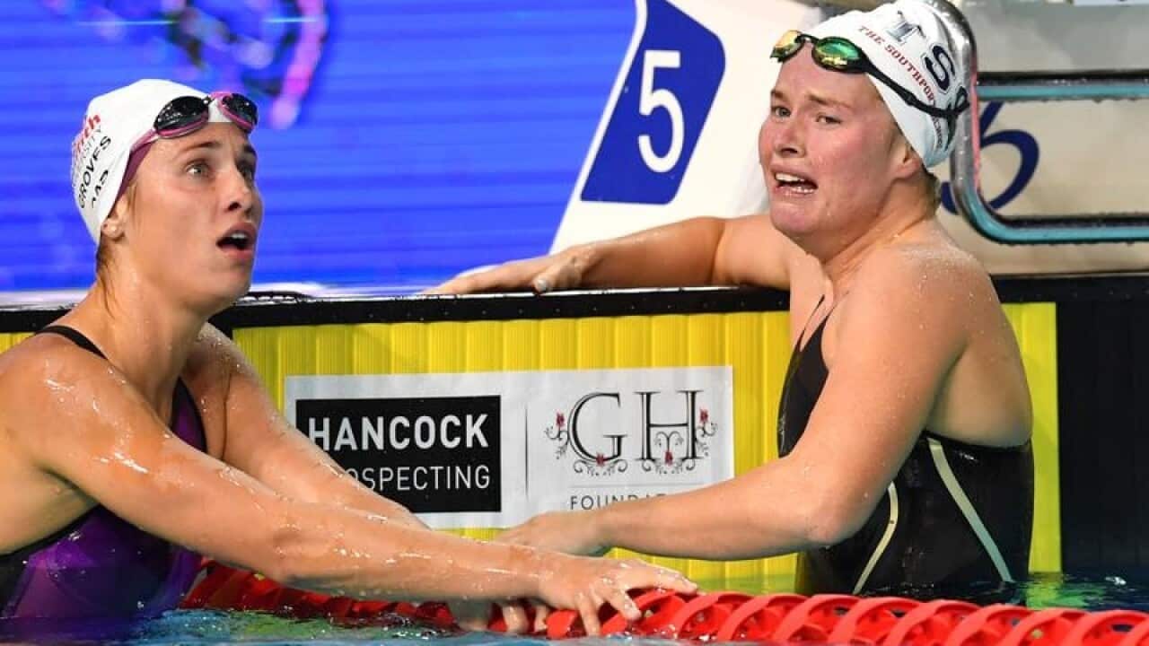 Madeline Groves, left.