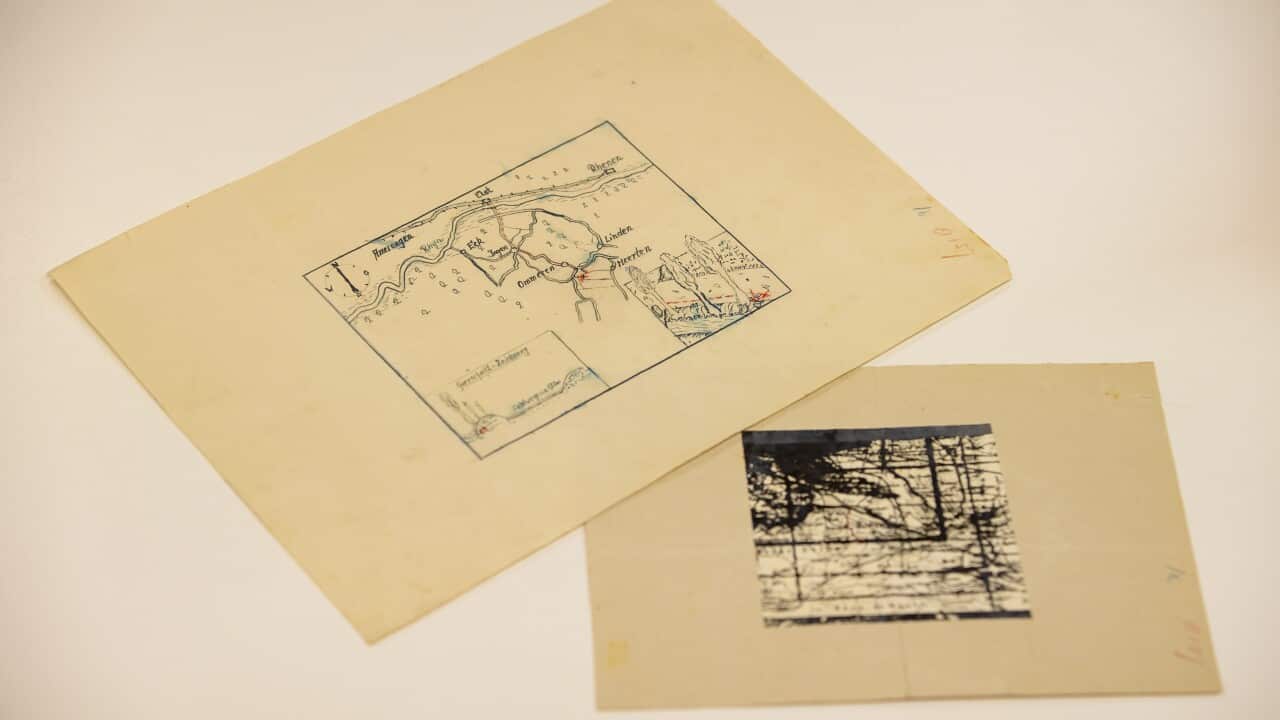 Treasure maps to a possible Nazi treasure in Ommeren held in the Dutch National Archives