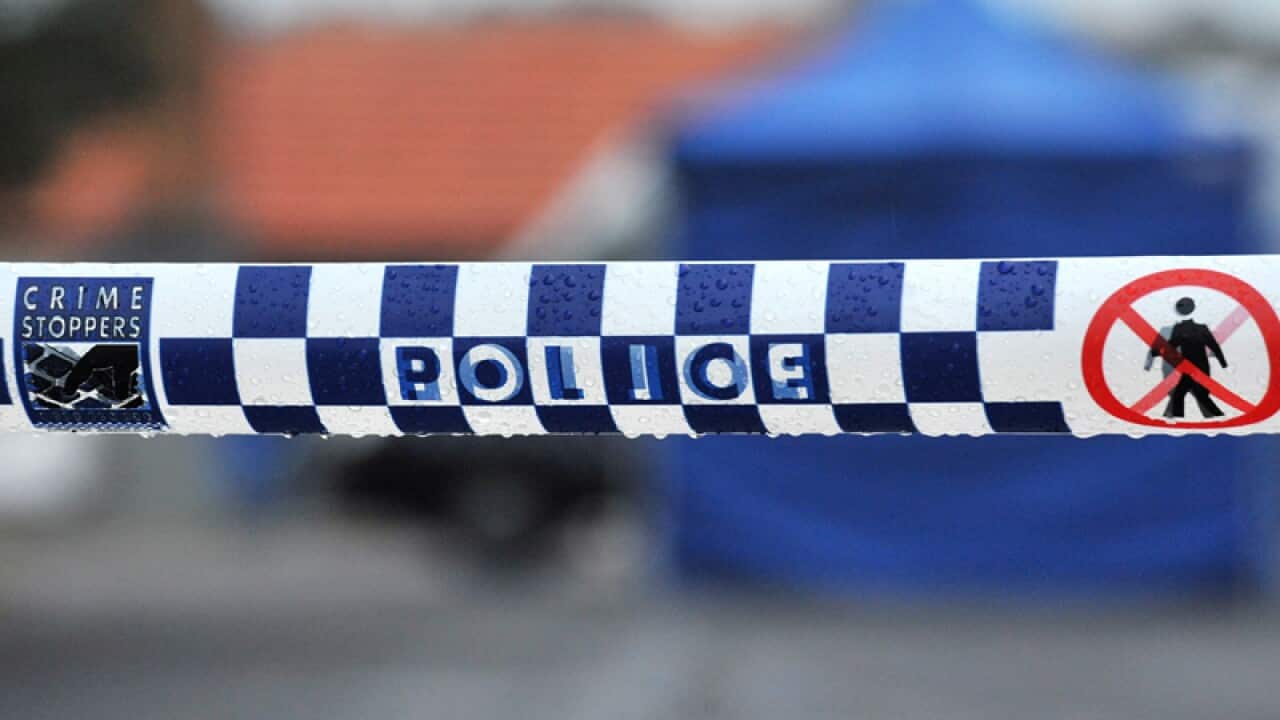 Police tape restricts access to a crime scene in Sydney