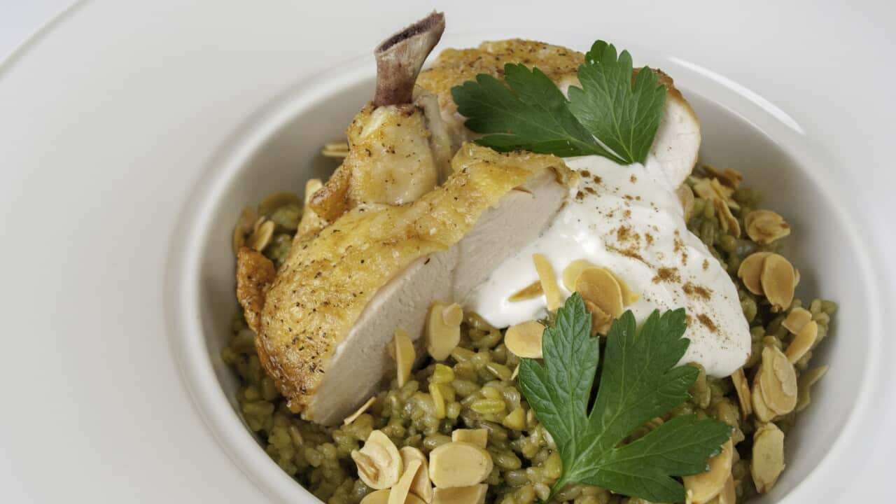 Chicken with freekeh