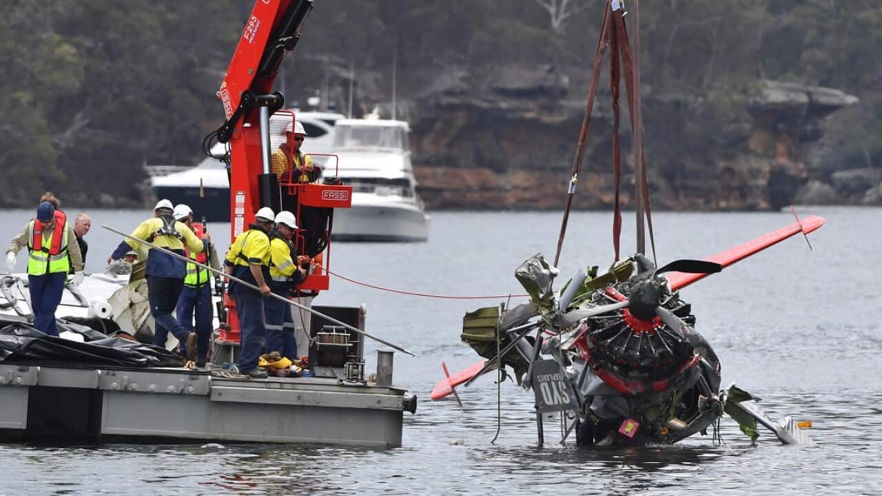 A seaplane that crashed into the Hawkesbury River north of Sydney on New Year's Eve, killing all six people on board, has been recovered by authorities.