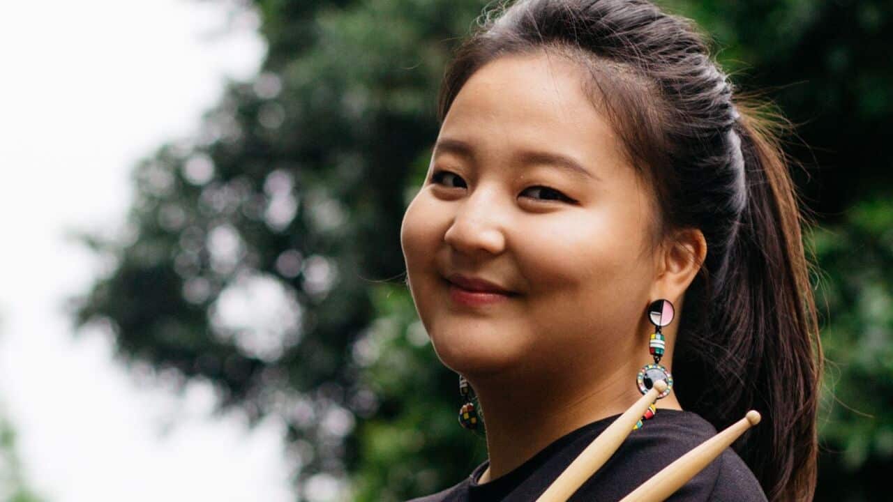 Korean Jazz Drummer Chole Kim performs at 2021 Sydney Festival
