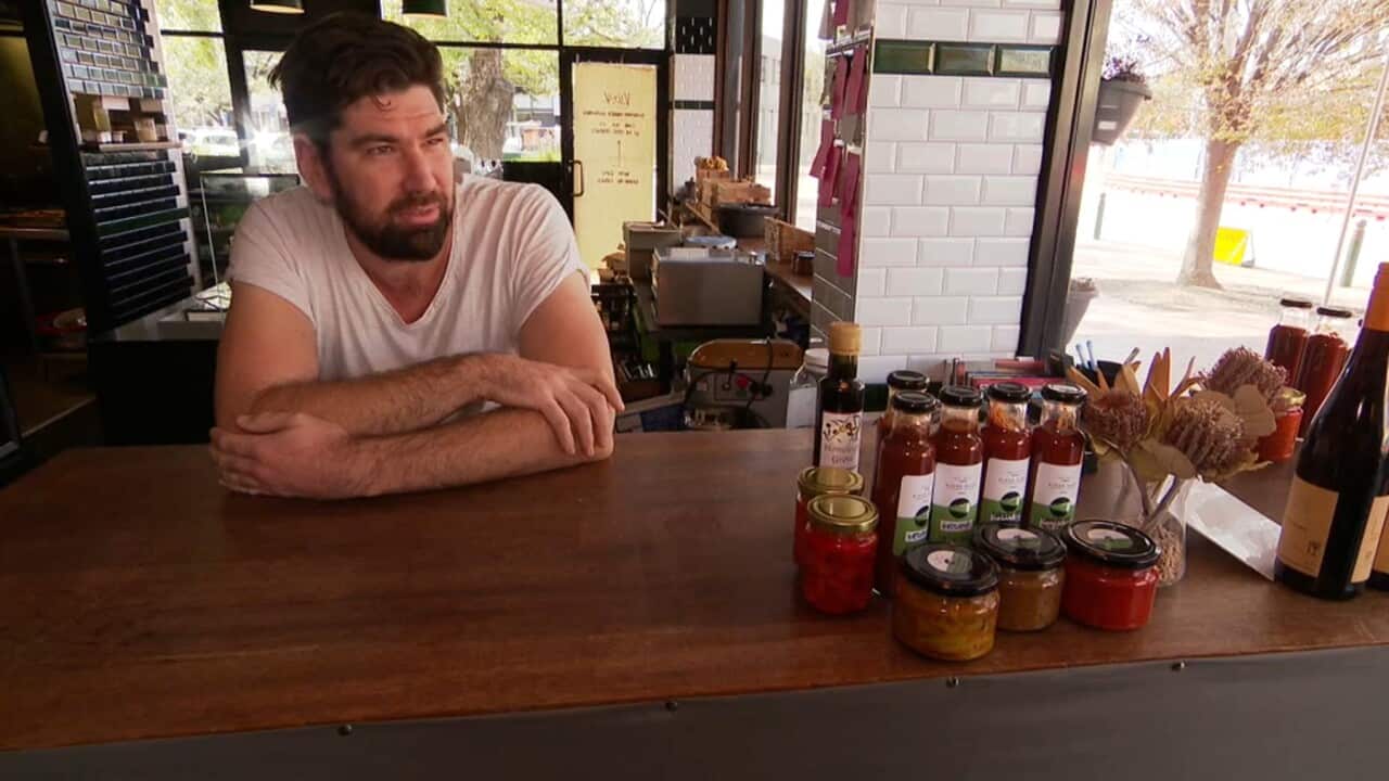 Louis Couttoupes in his Canberra eatery