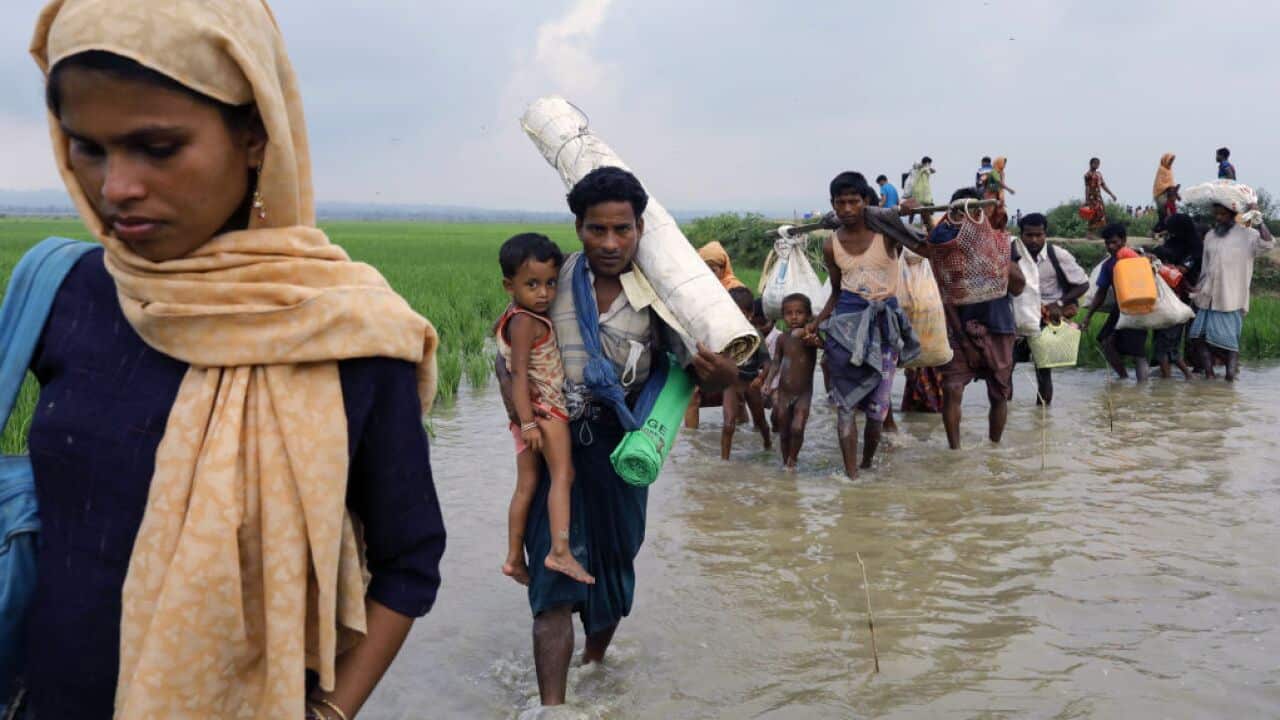 Rohingya refugees from Myanmar's Rakhine state