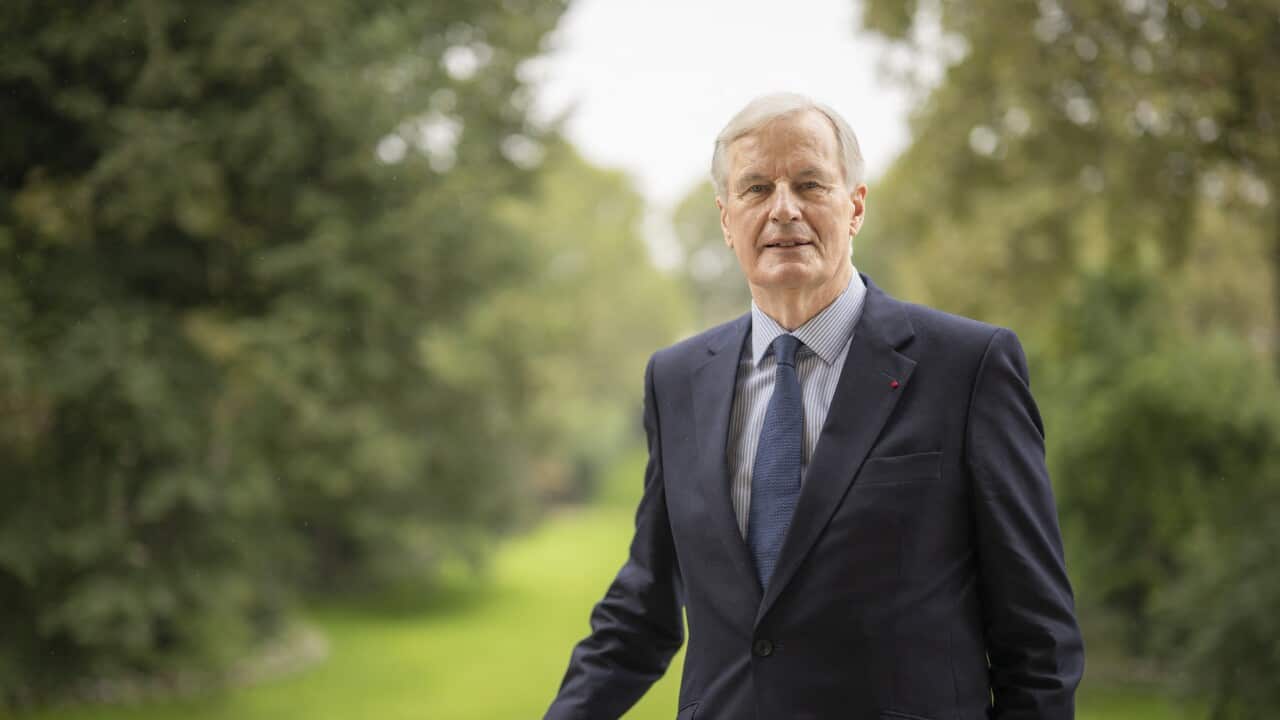 Exclusive - Michel Barnier Poses At Hotel De Matignon - Paris