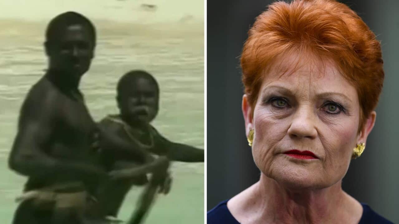 Members of the Sentinelese tribe and Pauline Hanson.
