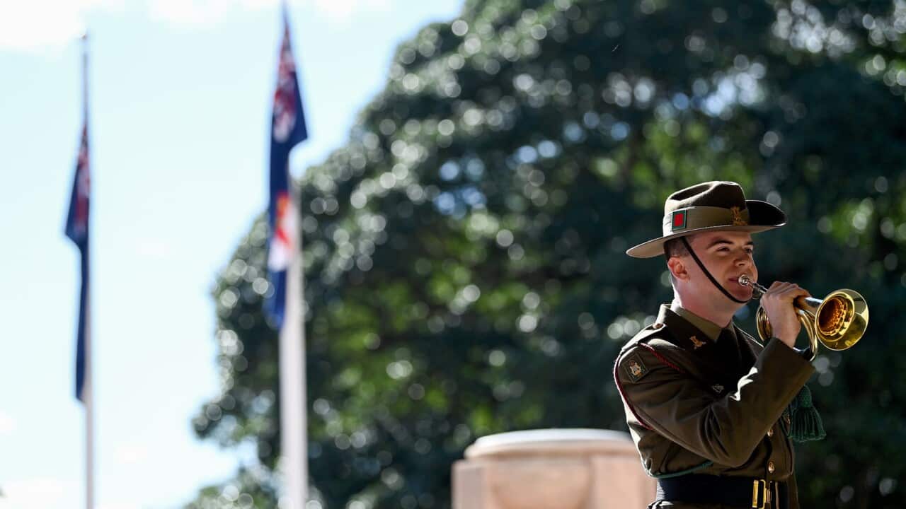 A performer at the 80th anniversary of the Japanese submarine attack on Sydney Harbour (AAP).jpg