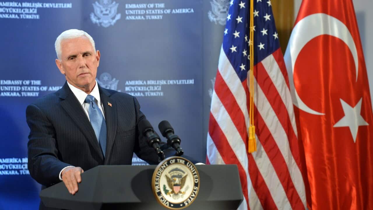 US Vice President Mike Pence in Ankara, Turkey
