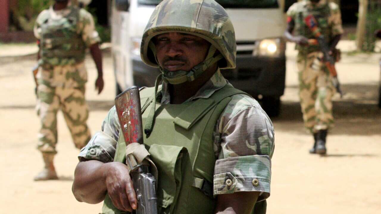 Nigerian soldiers in Maiduguri, Nigeria