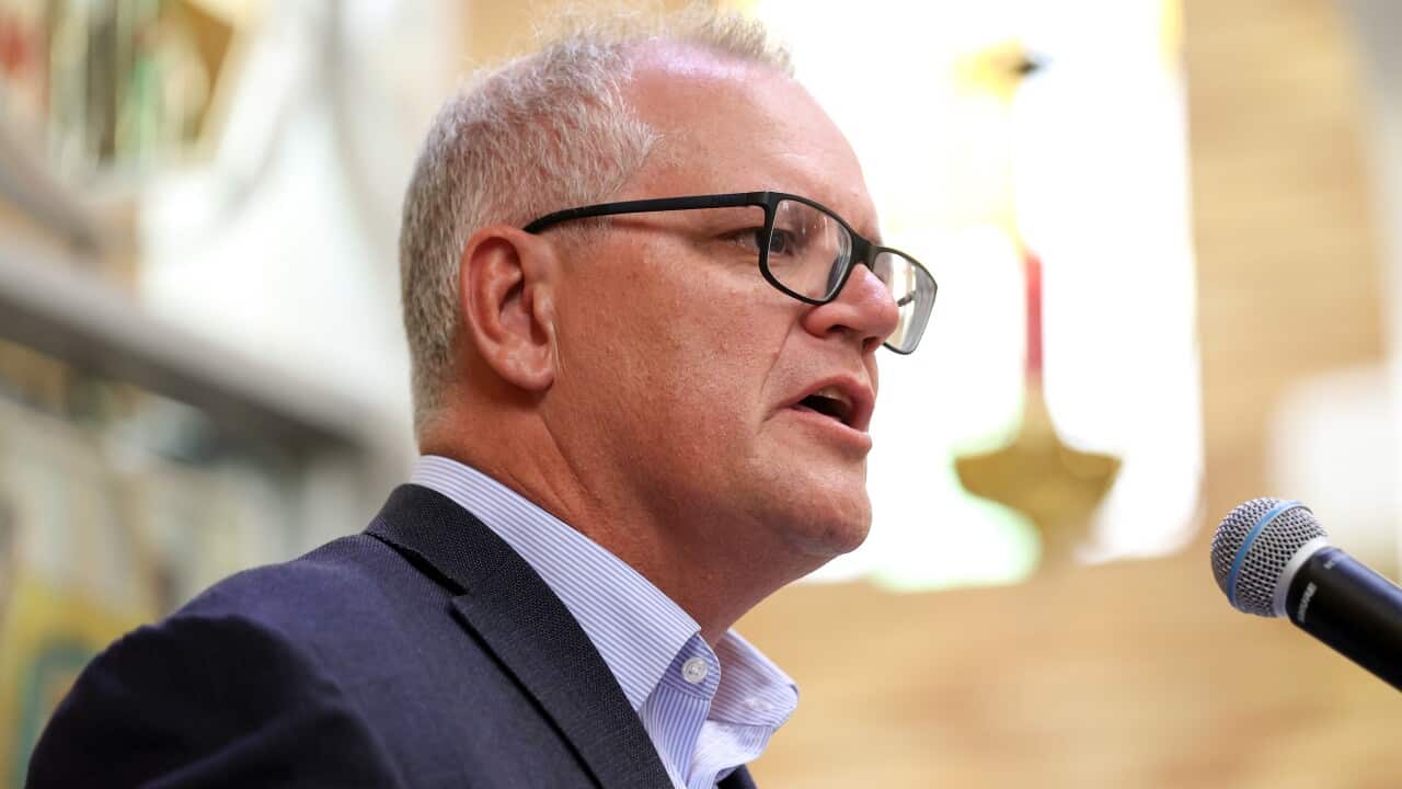 Prime Minister Scott Morrison speaks at St Andrews Ukrainian Church in Sydney