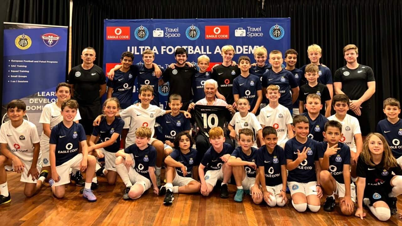 Kids from the Ultra Football Academy had an opportunity to meet legendary coach Rale Rasic