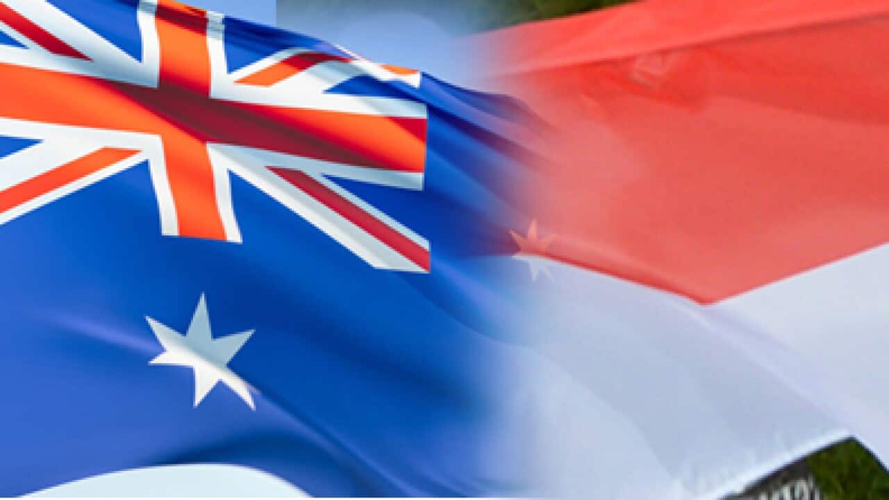 Australia and Indonesia flag