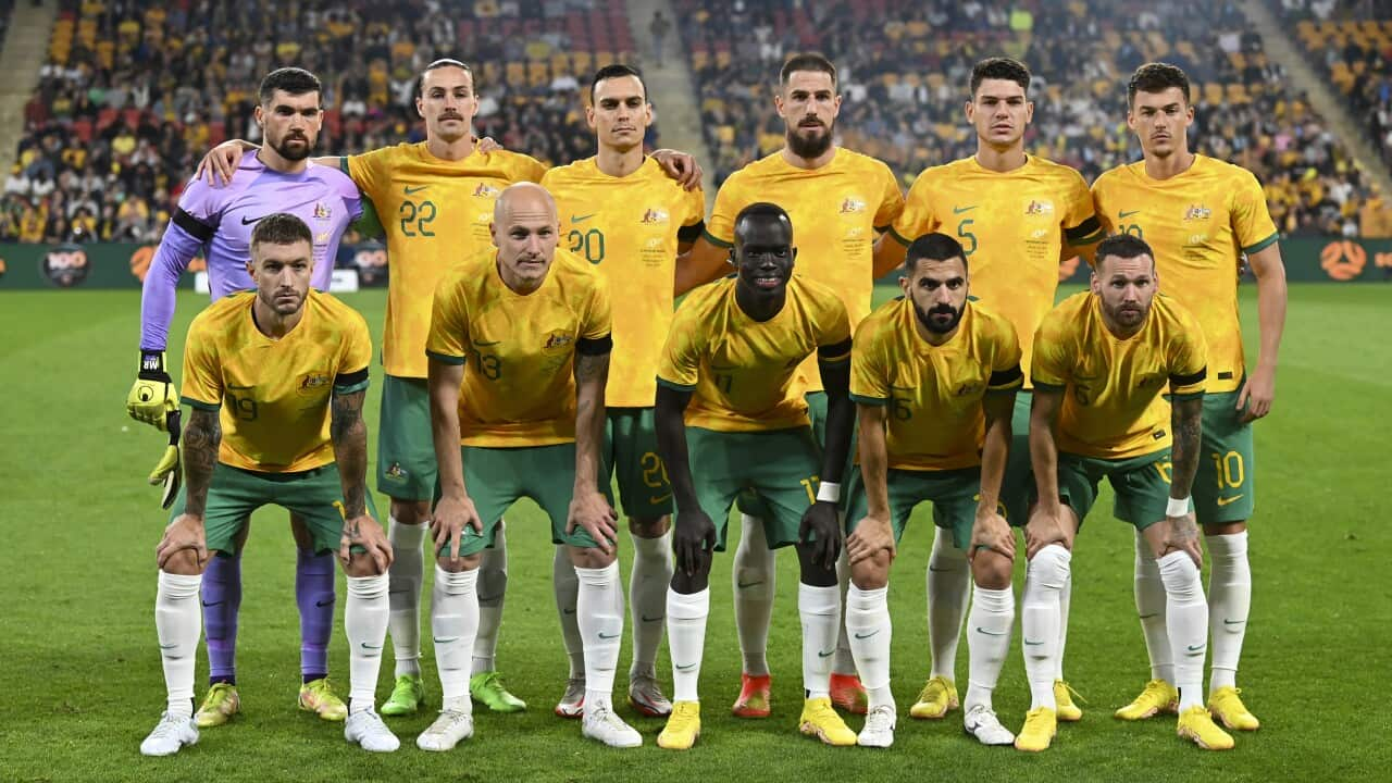 Australia's Cup Squad posing for a group photo.