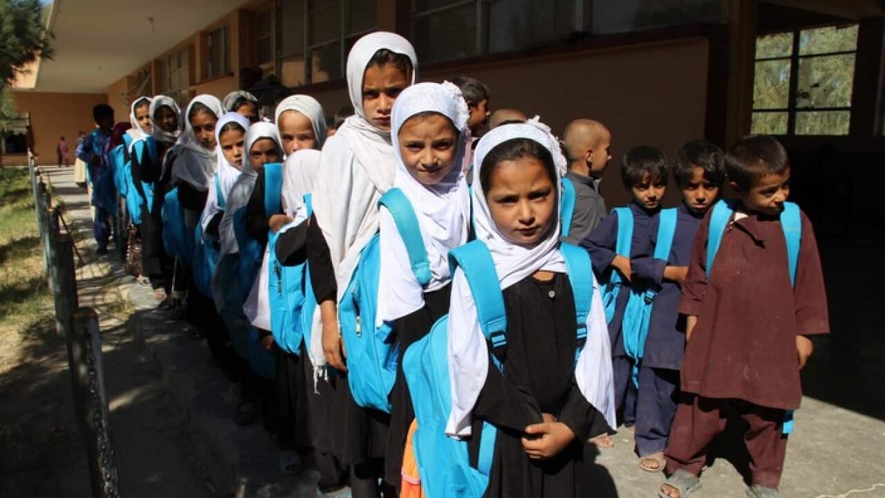 Afghan school children