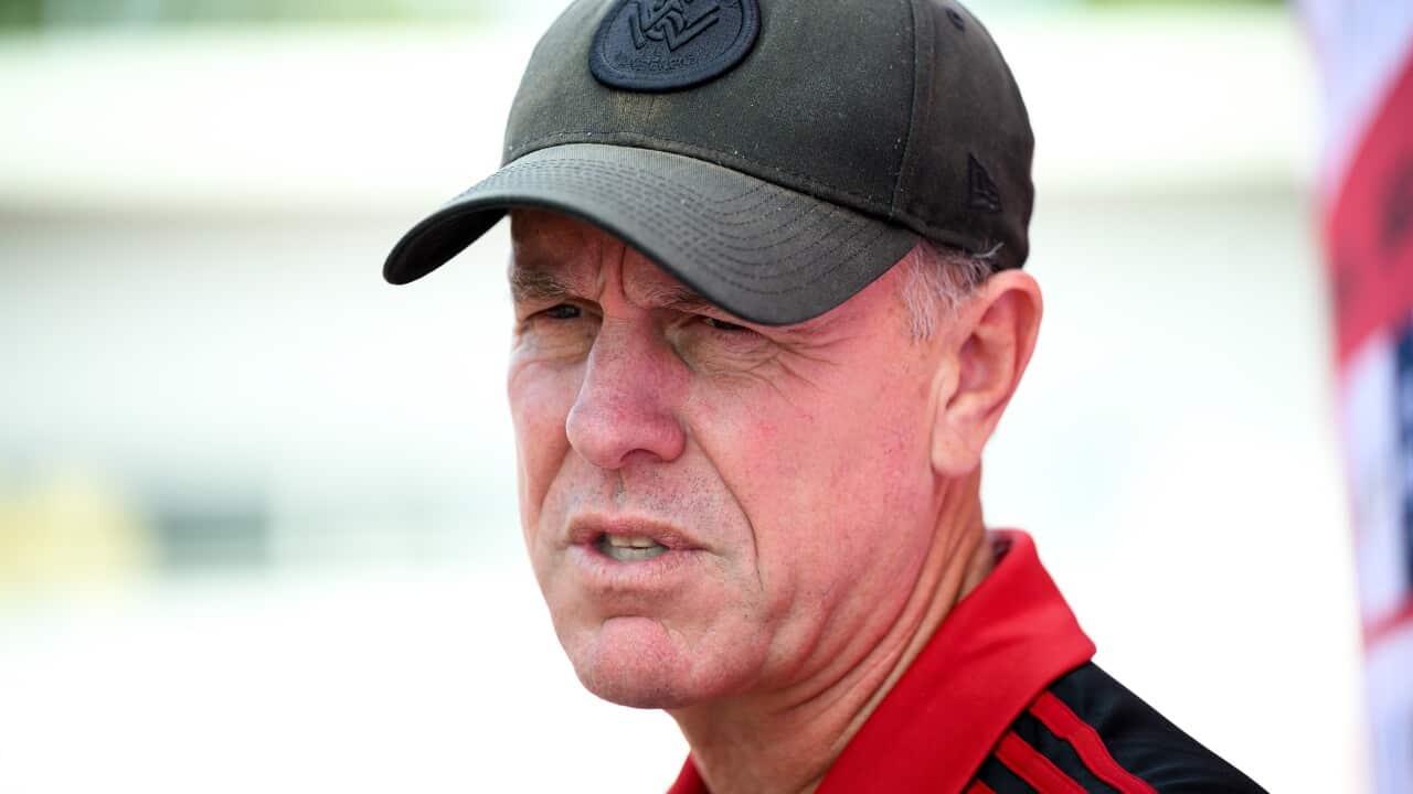 Western Sydney Wanderers’ head coach Alen Stajcic speaks to the media during a press conference in Sydney, Wednesday, May 7, 2025