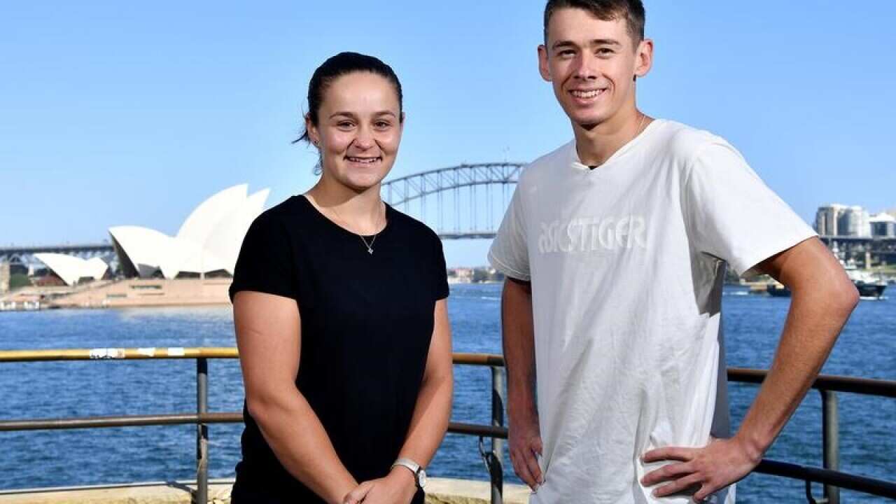 Ash Barty and Alex de Minaur