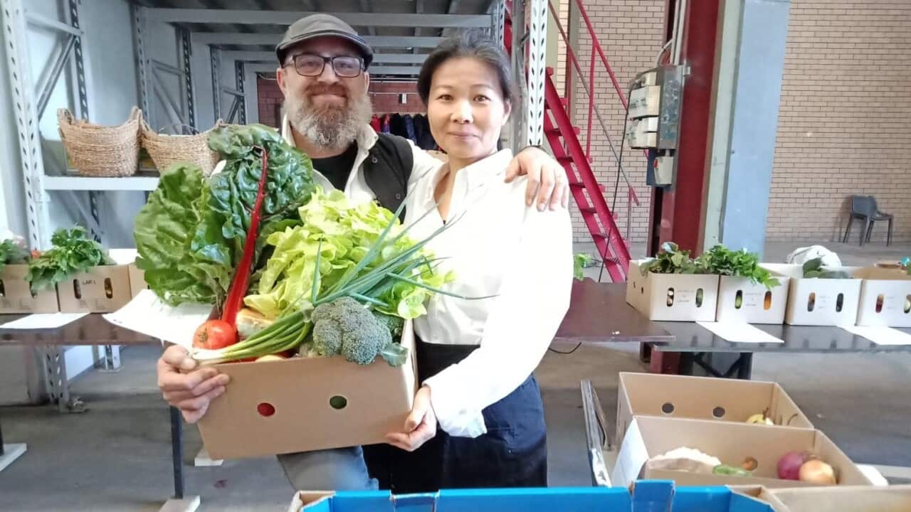 Raw Food Hub founder Josh Allen (left)