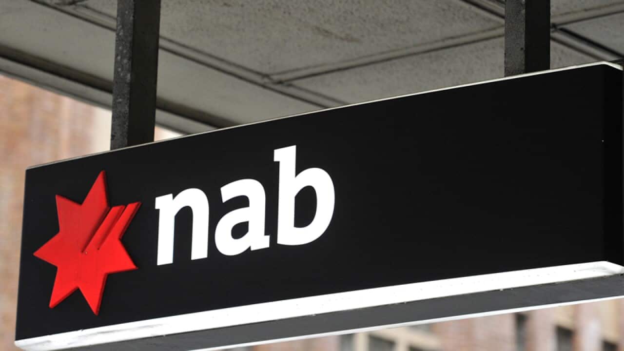 NAB banking signage