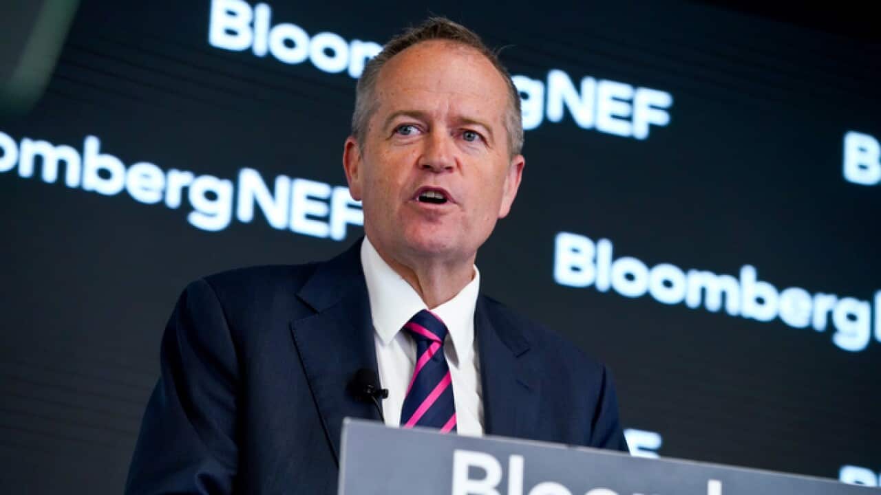 Leader of the Opposition Bill Shorten addresses Bloomberg's New Energy Finance event in Sydney