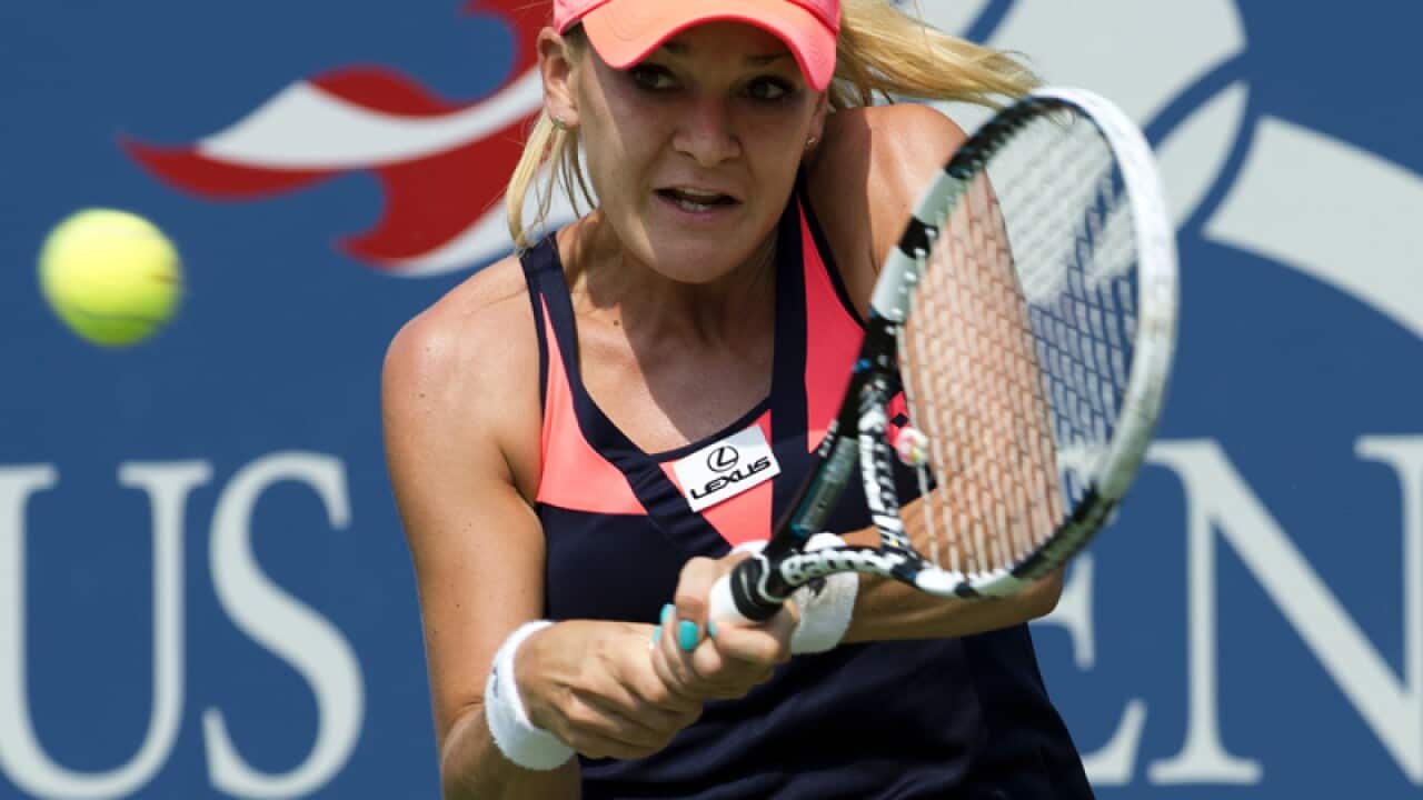 Agnieszka Radwanska of Poland during the US Open
