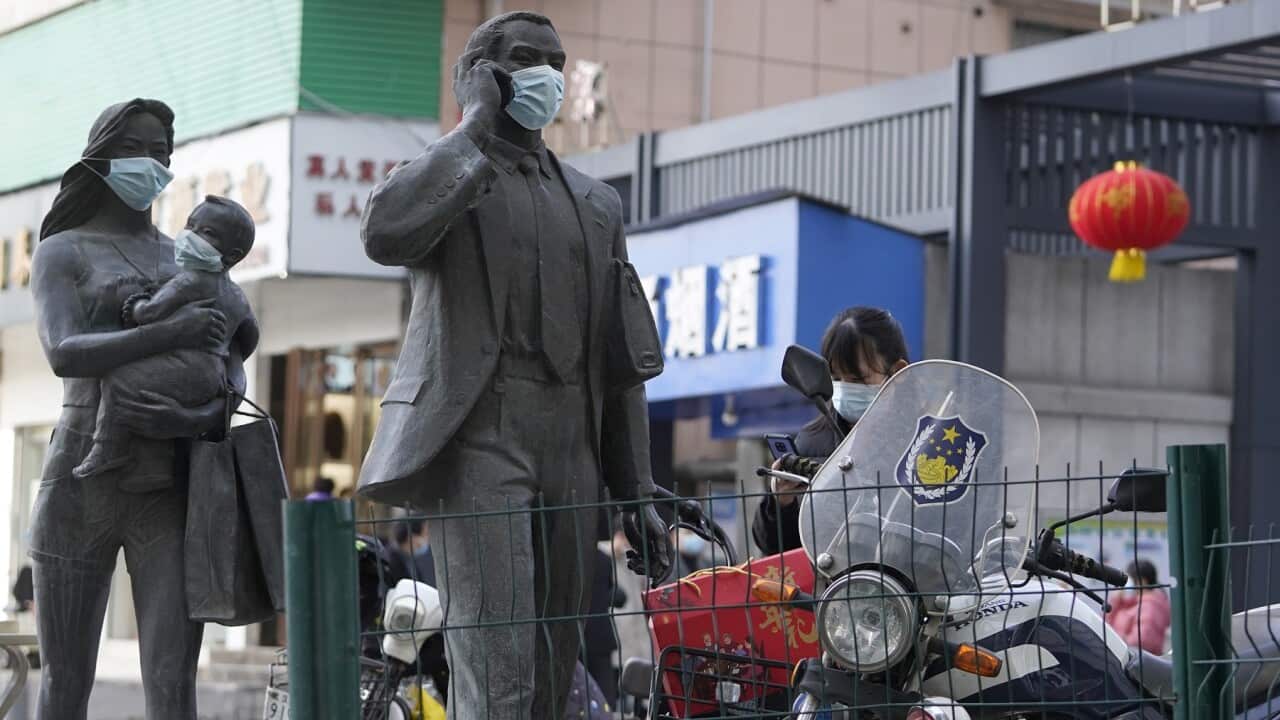 Statues in Wuhan in central China's Hubei province