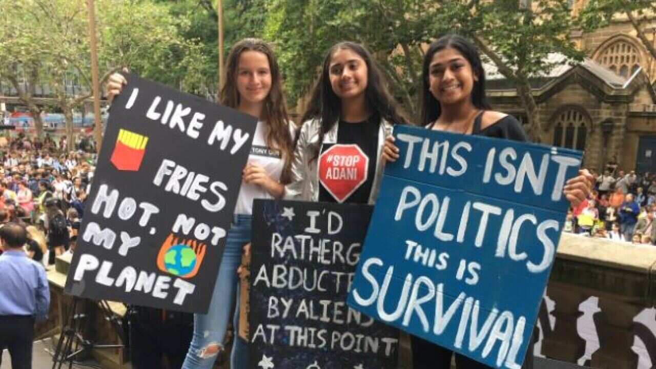 Students protest climate change