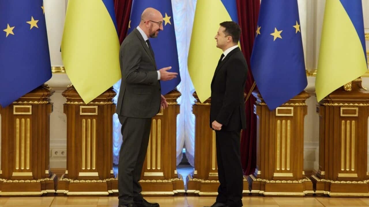 Volodymyr Zelenskyy President of Ukraine Charles Michel