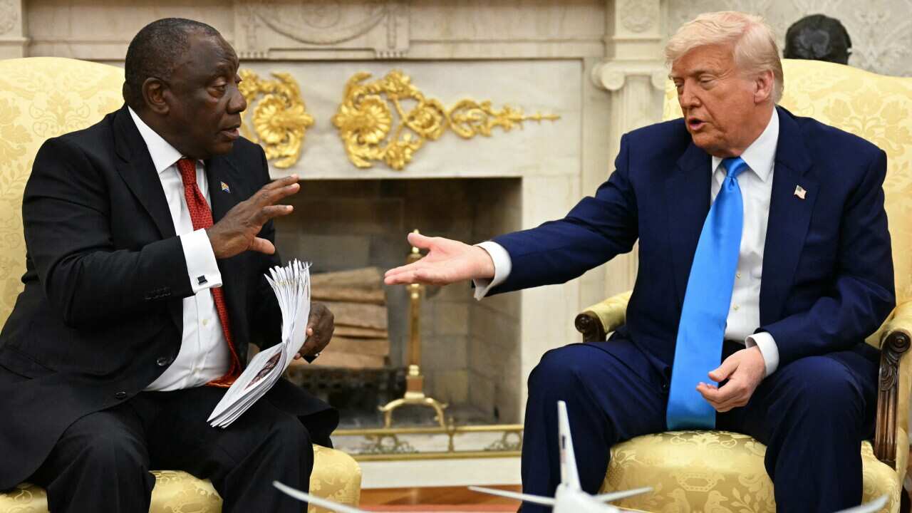 Donald Trump ambushes South African president with false genocide claims Donald Trump ambushes South African president with false genocide claims