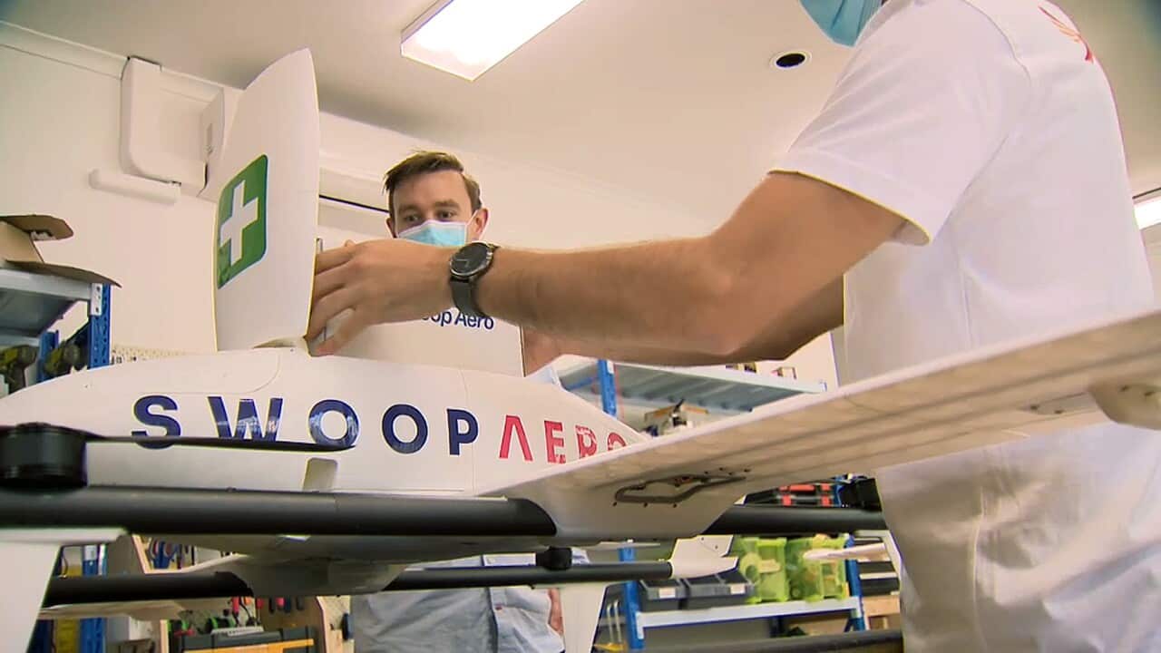 Sending medicines by drones.