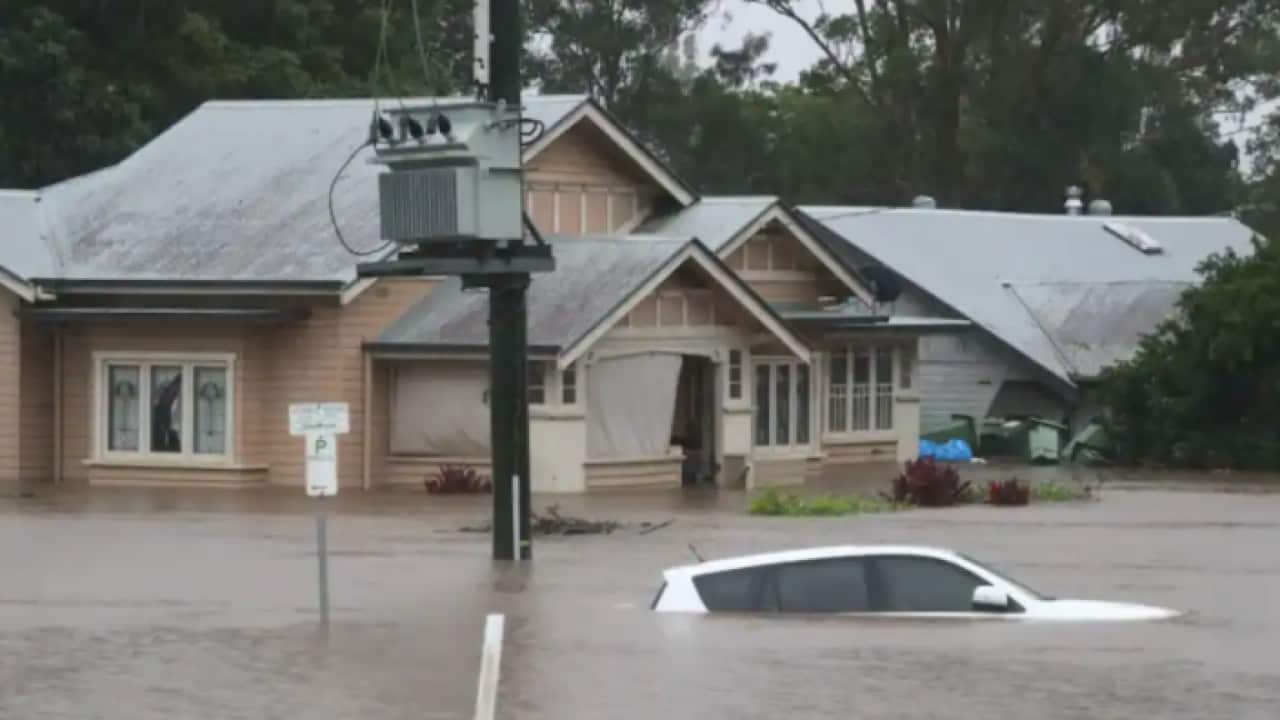 Flooding occurs in the town of Lismore, northeastern New South Wales, Monday, 28 February, 2022