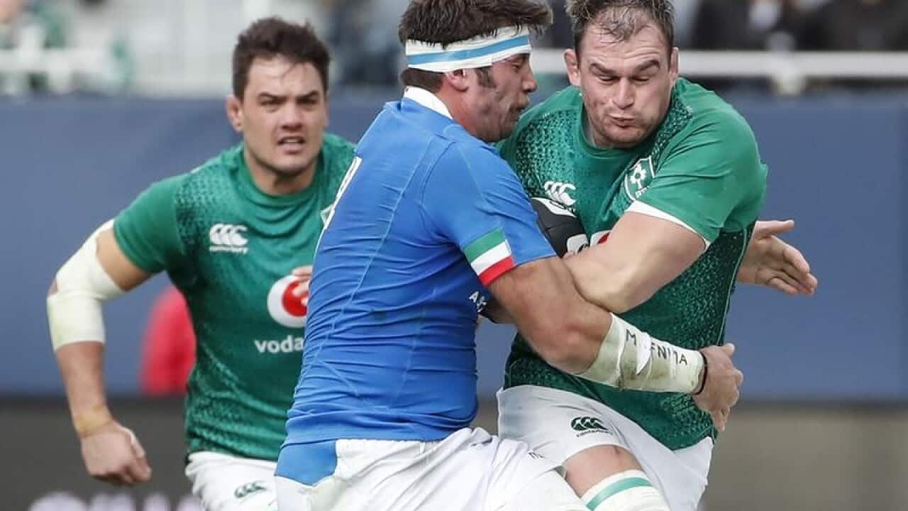 Ireland's Rhys Ruddock (right).