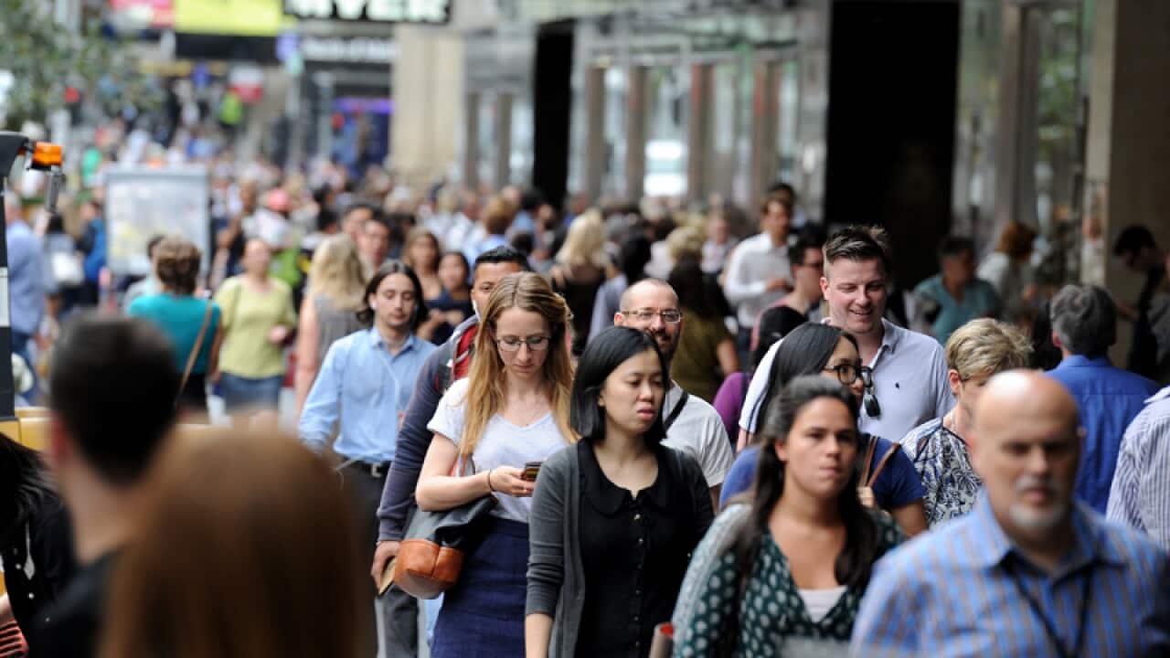 Shoppers in the Melbourne CBD