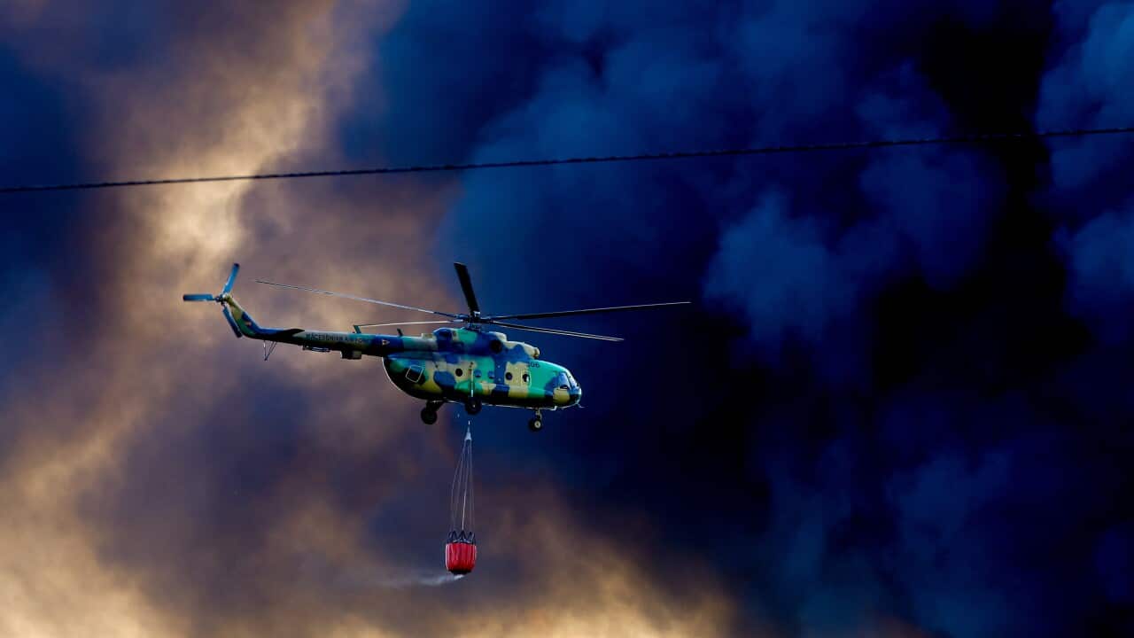 Thick smoke blankets Skopje as crews fight plastics factory fire