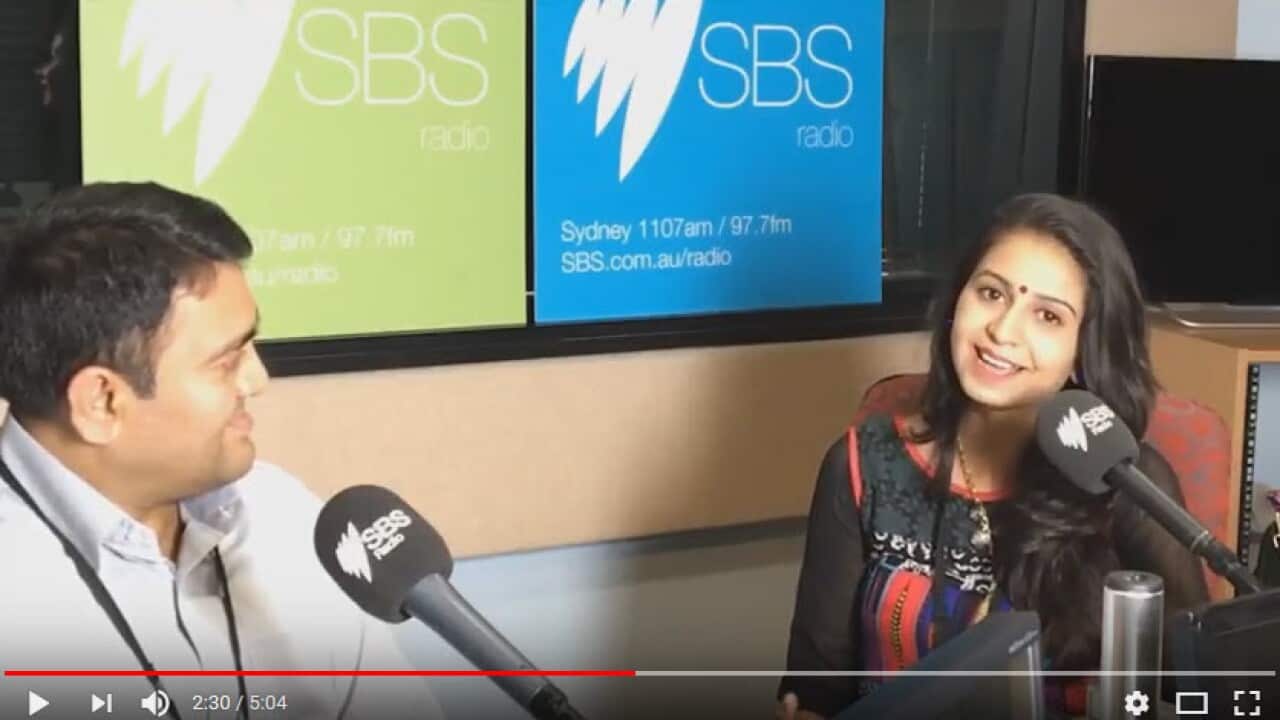 Kinjal Dave in SBS Studio Sydney
