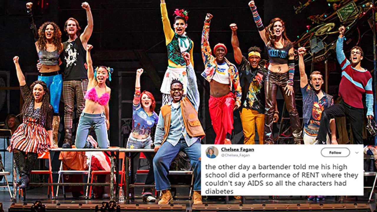 Chelsea Fagan's tweet about a high-school drama production of Rent, but with diabetes instead of AIDS, has received over 30,000 retweets and hundreds of responses.
