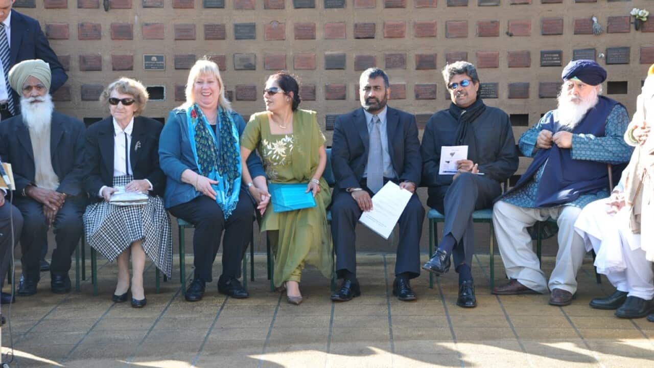 The ashes handover ceremony at Warrnambool cemetery