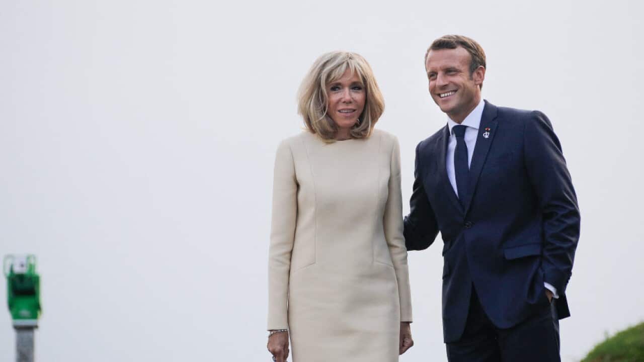 French President Emmanuel Macron and his wife Brigitte 