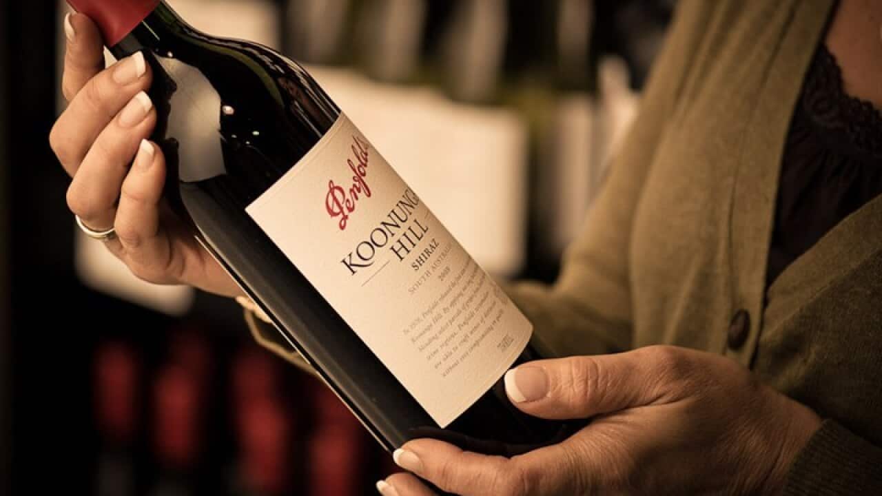 A bottle of Penfolds wine by Treasury Wine Estates