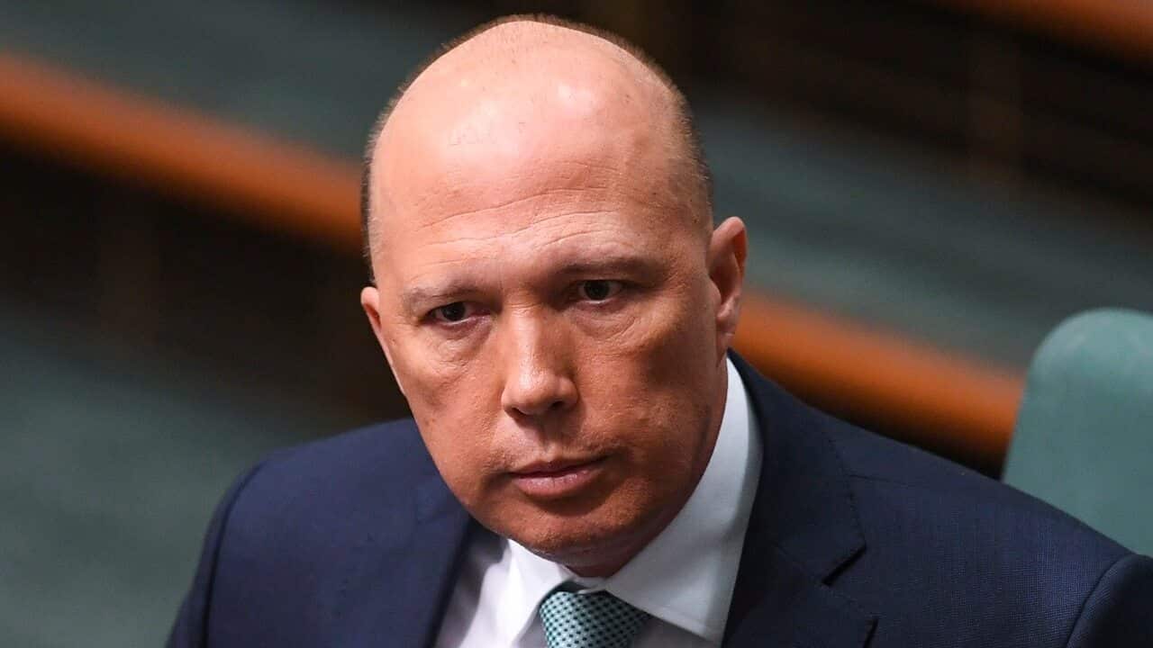 Peter Dutton at Parliament House in Canberra.