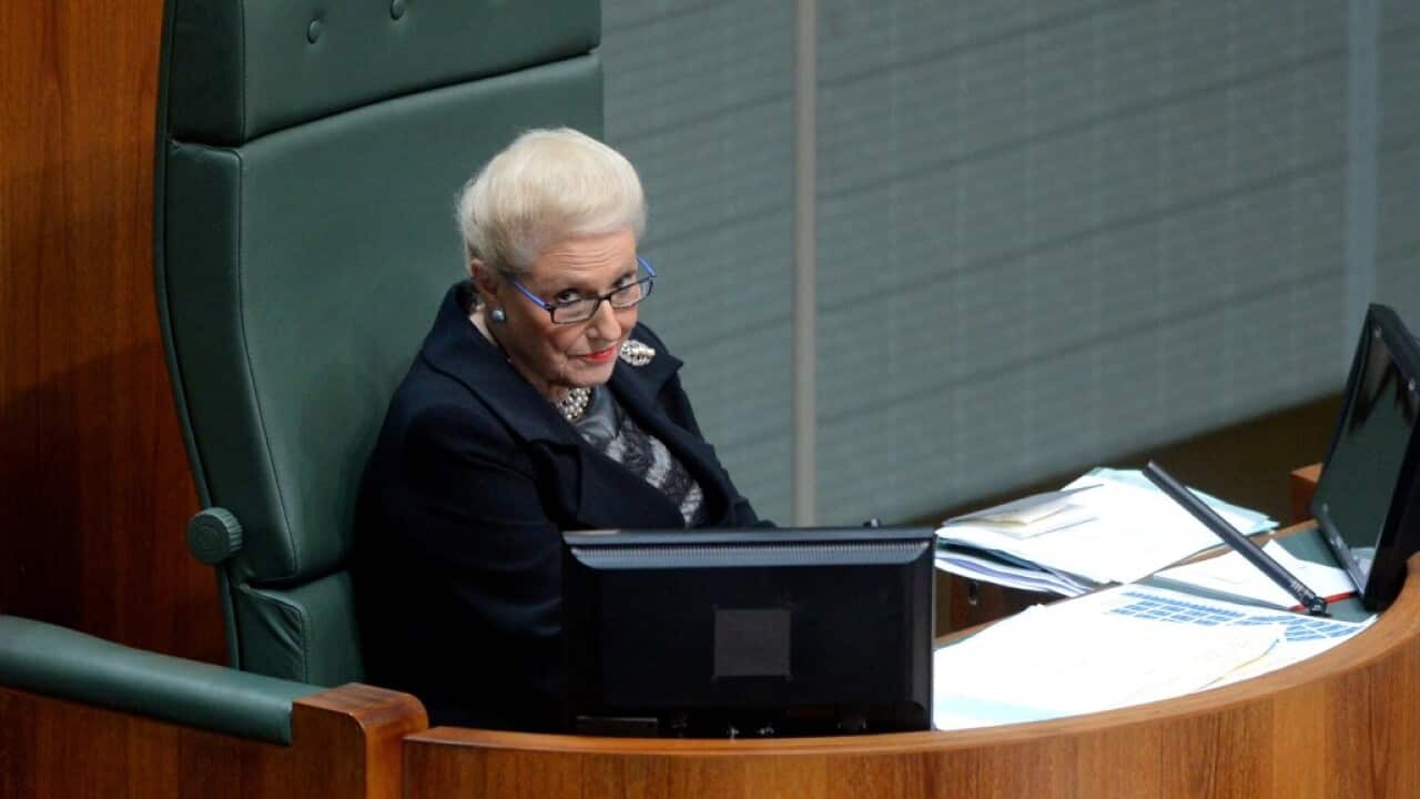 during House of Representatives question time at Parliament House Canberra, Thursday, March 27,2014. (AAP Image/Alan Porritt) NO ARCHIVING