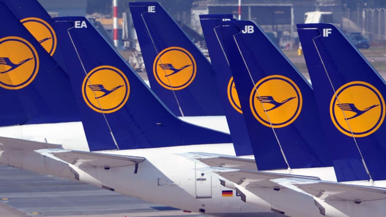 Planes of German airline Lufthansa